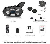 WAYXIN R5 Motorcycle Intercom Helmet Headsets FM Radio, BT5.0 Communication Interphone Intercomunicador Moto, Waterproof 2 Rider