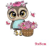Prajna Unicorn Cartoon Car Heat Transfer Owl Butterfly Iron On Transfers T Shirt  Thermo Stickers Clothing Patch Applique