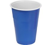 Algon - Set de 25 Vasos Bicolor Azul y Blanco 250ml - Reutilizables, Ecológicos y en Colores Vibrantes