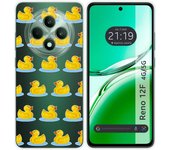 Tumundosmartphone Funda Silicona Transparente para Oppo Reno 12F 4G / 12 F 5G diseño Pato Dibujos