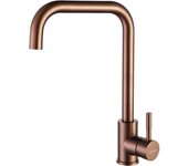 Grifo Cocina Fregadero Acero inoxidable, Monomando, giratorio 360°, Oro rosa