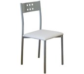 Miroytengo Costa Pack 4 Sillas de Cocina Patas Metal Polipiel Comedor Estilo Moderno Contemporáneo 86x47x41 cm
