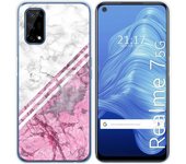 Tumundosmartphone Funda Gel Tpu para Realme 7 5G diseño Mármol 03 Dibujos
