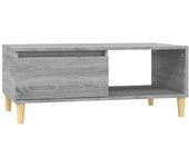 vidaXL Mesa de centro madera contrachapada 90x50x36,5 cm Blanco, Negro, Blanco brillante Mesita de Salón o Comedor o Auxiliar Mesa de Café Meuble Salón