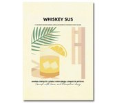 Retro Cocktail Posters Juice Alcohol Drinks Mojito Bramble Wall Art Canvas Painting Print Pictures for Bar Kitchen Home Decor