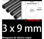 3x9mm Inner Diameter 3mm Thickness 3mm Blue Red Black Car Vacuum Silicone Hose Universal Racing Line Pipe Tube 1/2/3/5/10 meters