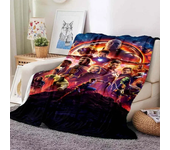 Marvel The Avengers Blanket for Sofa Soft Flannel Throw Fluffy Bed Blanket New Born Winter Children Blanket Baby Gift Miniso