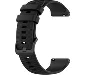 Ociodual Correa Compatible con Amazfit GTS, Compatible con Forerunner 245-645, Compatible con Galaxy Watch 5-4, correa de 20mm color Negro, longitud: 92mm-120mm, Silicona deporte