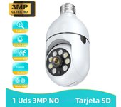 1/4PCS 3MP E27 Bulb IP WiFi Camera Indoor Video Surveillance Camera Security protection baby Monitor Full Color Night Vision Cam