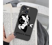 Disney Mickey Minnie Couple Phone Case For Apple iPhone 14 13 12 11 SE XS XR X 7 8 6 mini Plus Pro MAX Soft Black Cover