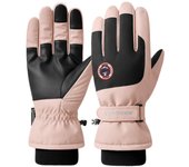 Guantes de nieve para esquí de invierno para hombres, mujeres y jóvenes, guantes cálidos impermeables para clima frío con pantalla táctil |