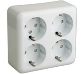 Base schuko de 4 tomas 16A/250V~ Electro Dh 36.470/4B/B 8430552106981