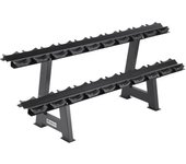 Fitness Tech Soporte de mancuernas profesional de 12 pares Estantes de almacenamiento de pesas libres
