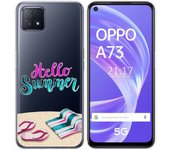 Tumundosmartphone Funda Gel Transparente para Oppo A73 5G diseño Summer Dibujos