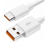 Ociodual OcioDual Cable USB C Carga Rapida, Cable USB Tipo C Carga Rapida, USBC, 0,3mm 5A 100BA, Blanco, Alimentación y Datos, Accesorio Cargador Rápido, Quick Charge Smartphones, Tablets