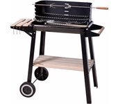 Bbq Collection - Barbacoa Rectangular de Carbón 54x34x6.5cm con Parrilla Cromada