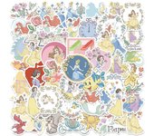 10/30/50pcs Disney Cute Cartoon Princess Stickers Decals DIY Laptop Scrapbook Phone Diary Decoration Sticker Kids Classics Toys