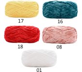 5pcs X100g Soft Velvet Yarn For Knitting Sweater Scarf Blankets Thick Crochet Yarn Threads