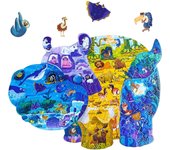 1 Box Ocean Animal Puzzles,Koala Hippo Fish Shaped Toy Puzzles,Educational Puzzle Birthday Gifts,Best Family Game For All Ages!