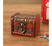 1/2 PCS Antique Mini Wooden Treasure Box Storage Box Jewelry Storage Box Gift Box Packaging Crafts Creative Wedding Candy Box