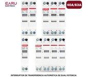 1P 2P 3P 4P 40A 63A MTS Dual Power Manual Transfer Interlock Circuit Breaker Din Rail Isolating Discounnecting Switch