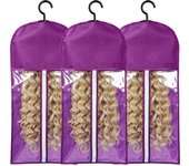 3 piezas de percha para Peluca, soporte para tensiones de Cabello, almacenamiento de pelucas para múltiples pelucas