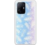 Funda compatible con Xiaomi Mi 11T (5G)   / 11T Pro (5G)  - Patron plumas blancas