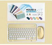 Wireless Bluetooth Keyboard and Mouse Spanish for IOS Android Windows Tablet iPad Air Mini Pro