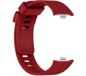 Ociodual Correa Reloj Inteligente Compatible con Xiaomi Smart Band 8 Pro, Redmi Watch 4, Pulsera Reloj Inteligente de Silicona, Resistente al Sudor, Transpirable, Enganche Metálico, Rojo Vino