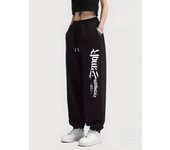 Drawstring Elastic Waist Letter Printing Pants Casual Jogger Women's Fleece Long Pant Fashion Street Female Sports Sweatpants