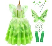 Summer Tinker Bell Dress Girls LED Light Halloween Costume Kids Evening Fancy Fairy Princess Cosplay Party Carnival Dress