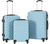 vidaXL Juego de Maletas Rígidas con Ruedas 3 Piezas ABS Trolley Color Antracita,  Azul,  Negro y mas