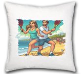MERCHANDMANIA COJIN padel juego playa raquetas deporte amigos hogar comodo cussion