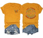 Casual and fashionable T-shirts with round necks and short sleeves let them misunderstand summer blouses