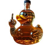 Botella de whisky de pato de dedo medio, decantador de whisky de pato de 13 cm, divertidas botellas de licor de pato, regalo de whisky para hombres, regalo de broma para bebedores.