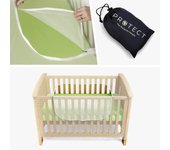 Mosquitera para cuna y cuna - Red para insectos y gatos - Cremallera para un acceso rápido y fácil a su bebé - Con bolsa de viaje