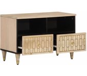 vidaXL Mueble de TV madera maciza de mango 70x33x46 cm, Mueble de Salon, Mueble TV, Mueble TV salon, Mesa de TV, Mueble tele