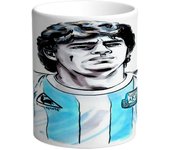 Taza Maradona. D10S. Futbol. Argentina. Boca. El pelusa. Barrilete cosmico Diego Armando
