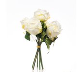 RAMO FLORES BOUQUET ROSAS CABBAGE 34 CM. BLANCO DECORACION INTERIOR Y EXTERIOR REF. FC04794