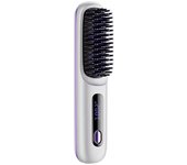 Planchas del pelo，Peine de pelo recto portátil e inalámbrico, calentamiento rápido, diseño anti-calor de temperatura constante, tecnología de iones negativos, pantalla digital inteligente, carga USB, delicado y ligero