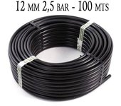 Suinga Tubo de Riego Polietileno Agrícola 12mm 2.5 Bar 100m Negro