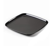 MONOUSO | Bandeja Reutilizable PS Cuadrado Dura Negro 27x27cm (5 Uds)