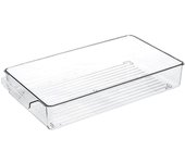 Caja de almacenamiento de nevera-Organizador de cajones de nevera, caja de almacenamiento para nevera, cocina, despensa, armarios y encimeras (claro)