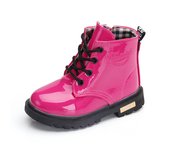 2022 New Winter Children Shoes PU Leather Waterproof Plush Boots Kids Snow Boots Brand Girls Boys Casual Boots Fashion Sneakers
