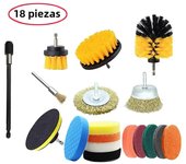 4Pc Electric Drill Brush Kit Cleaning Brush Toilet Cleaning Tools Floor Nylon Scrubber Brush For Carpet Glass Car Tires Bathroom