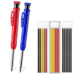Solid Carpenter Pencil Set Mechanical Pencil 3 Colors Refill Carpentry Marking Scriber Construction Tools Woodworking Tools