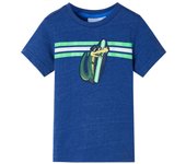 Camiseta Infantil Azul Dark mélange 104