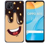 Tumundosmartphone Funda Gel Tpu para Oppo A15 diseño Helado Chocolate Dibujos