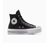 Zapatillas Converse Negras Plataforma de Piel