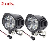 1/2pcs 2in1 Electric Bicycle LED Headlight High Brightness Electric Scooter LED Front Light with Horn 48V Safety Warning Lamp